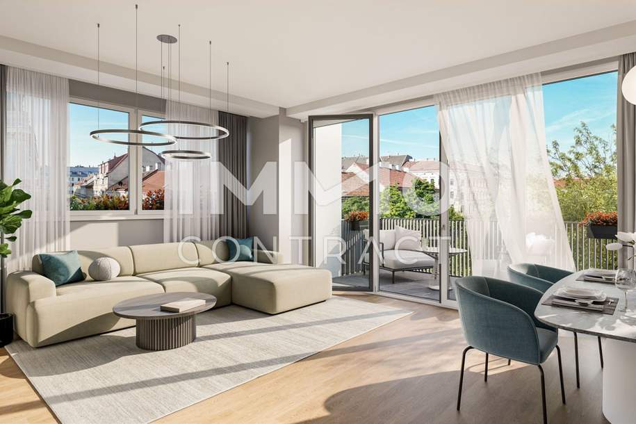 WOHNEN AM PARK - Urban &amp; Grün - Großzügig geschnittene 3 Zimmer Wohnung! 2 Bäder!, Wohnung-kauf, 544.200,€, 1160 Wien 16., Ottakring