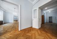 LÄSST JEDES ALTBAU-LIEBHABER-HERZ HÖHER SCHLAGEN: Gesamte BELETAGE mit über 200 qm in Bennogasse!