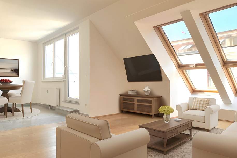 Sonnige 3-Zimmer DG-Wohnung mit Terrasse + Tiefgaragenstellplatz!, Wohnung-kauf, 555.000,€, 1160 Wien 16., Ottakring