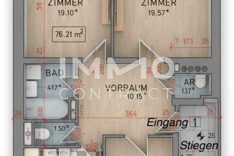 76qm-3Zi-Wohnung mit Balkon in Grünruhelage in Kierling, Wohnung-kauf, 279.800,€, 3400 Tulln