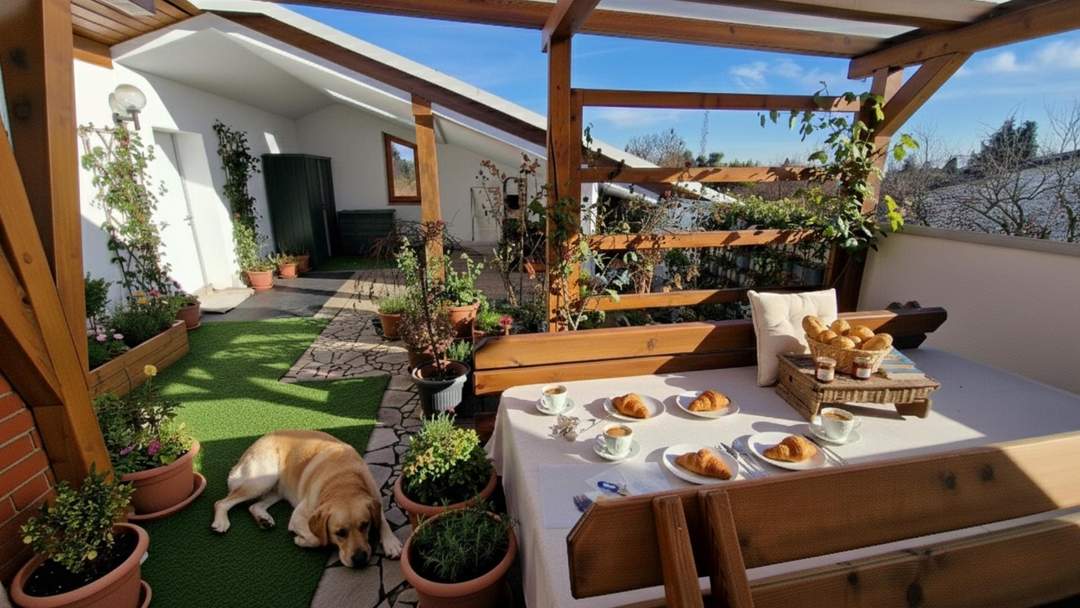 Dreizimmer-Wohnung mit Dachterrasse und Carport nahe Green City