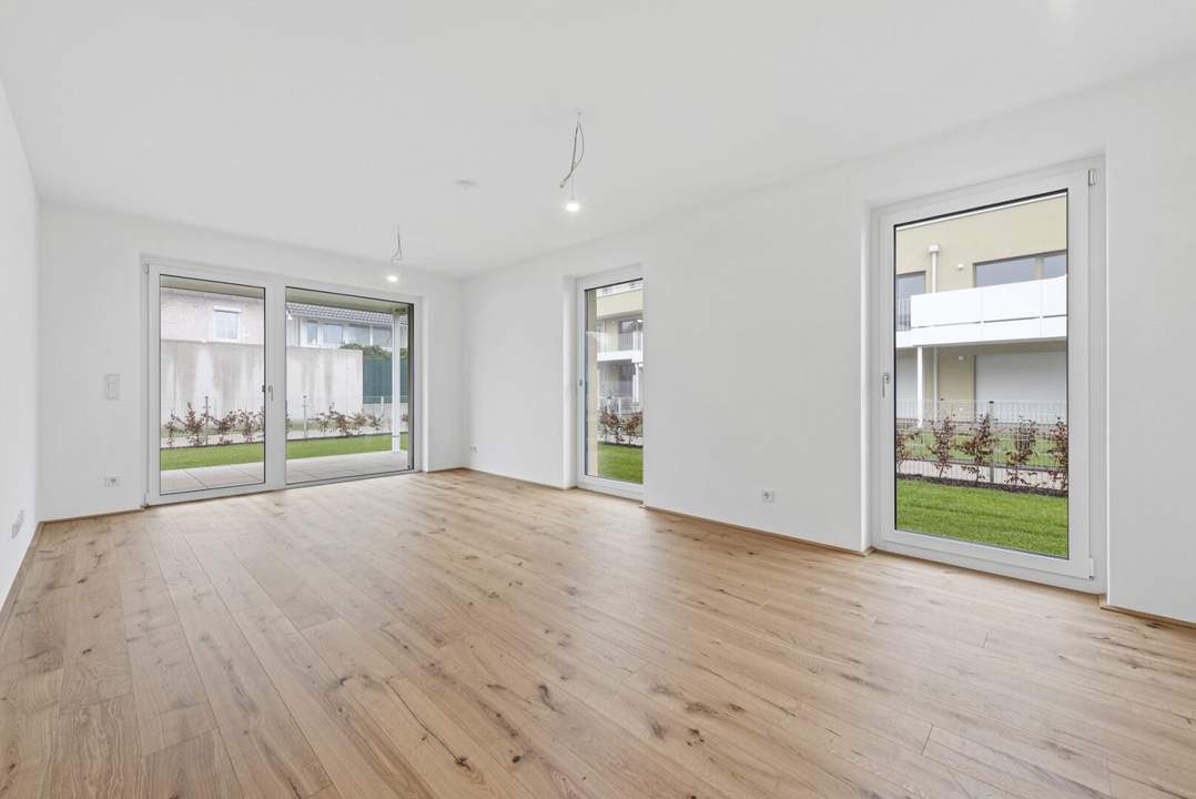 PROVISIONSFREI! Harmonisch konzipierte 4-Zimmer-Gartenwohnung | Auf einer Ebene | 2 Bäder