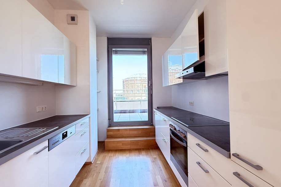 Einzigartiger Weitblick!!! Moderne 3-Zimmer-Wohnung mit 30 m² Terrasse!!! (U3 Nähe), Wohnung-miete, 1.899,00,€, 1110 Wien 22., Donaustadt