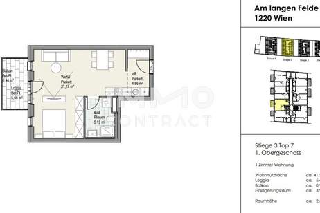 Donaustadt - Am langen Felde, Wohnung-kauf, 295.300,€, 1220 Wien 22., Donaustadt