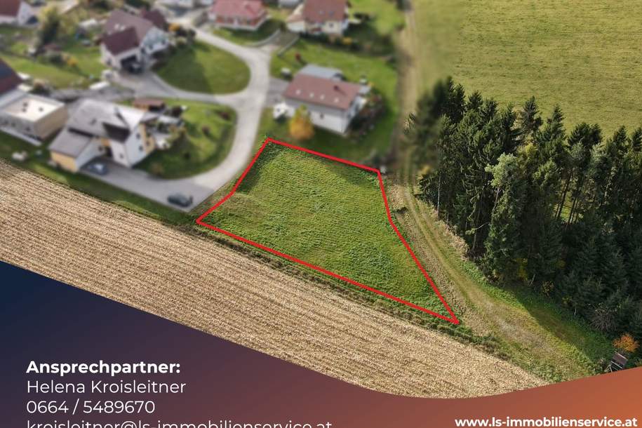 Sonniger Baugrund in absolut ruhiger Lage am Ende einer Sackgasse!, Grund und Boden-kauf, 65.000,€, 8234 Hartberg-Fürstenfeld