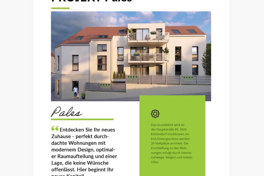 ++ NEU ++ ZWEI Zimmer mit BALKON in Kritzendorf, Wohnung-kauf, 299.700,€, 3400 Tulln