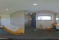 Architektenhaus in sonniger Ruhelage mit Spiral-Weinkeller, Infinity Pool und Burgblick