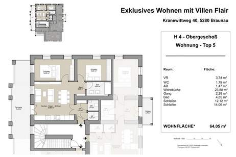 Exklusives Wohnen mit Villen Flair KainzGut Braunau/Inn, Wohnung-kauf, 332.800,€, 5280 Braunau am Inn