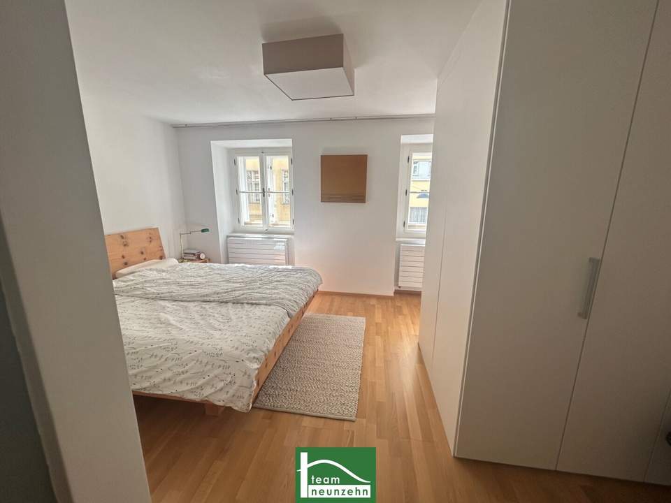 Seltenheit - Barock trifft auf Moderne! Charmante Altbau-DG-Wohnung in Barockhäuschen im Zentrum neben der U2! Wohngenuss auf 3 Ebenen mit Terrasse!