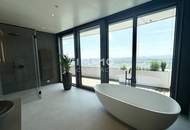TOP-möbliertes Apartment mit Rundumblick &amp; Goodies (Gym, Pool, Spa, Lounges, Doorman): Neubau-Erstbezug Neue Donau