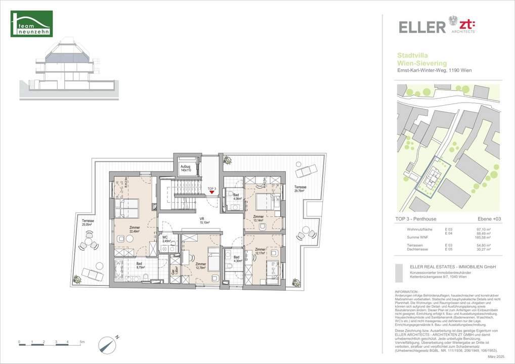 Neubau-Stadtvilla mit 3 Luxus-Wohnungen! Garagenplätze!