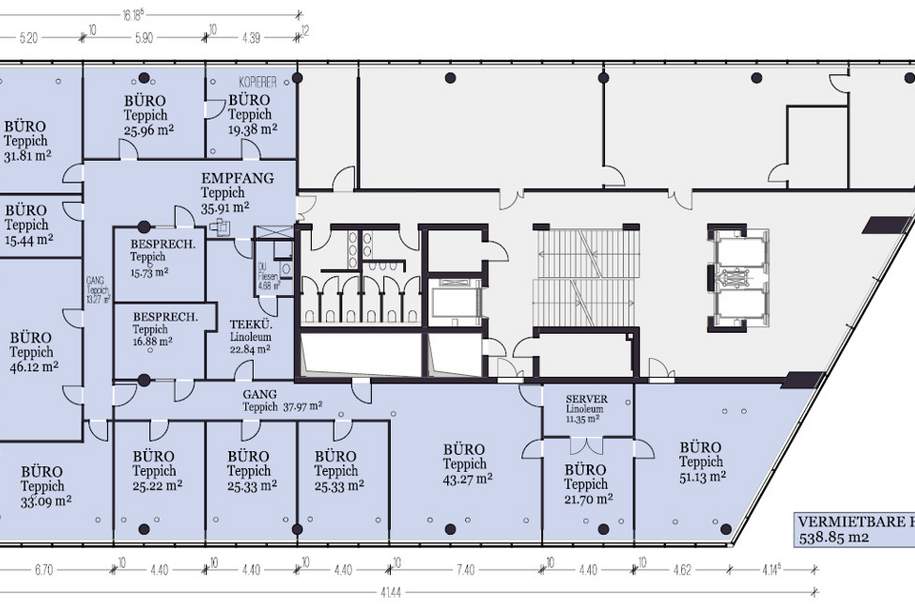Tech Gate | Praxis auf 2 Etagen, Gewerbeobjekt-miete, 14.639,04,€, 1220 Wien 22., Donaustadt