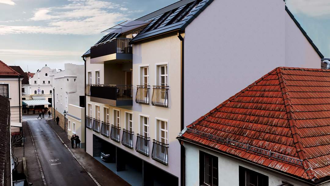 Luxus-Dachgeschosswohnung / Neubau-Erstbezug / Großer Balkon / KFZ-Stellplatz