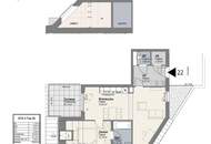 Coole 2-Zi-DG-Wohnung mit kl. Terrasse in ruhiger Lage