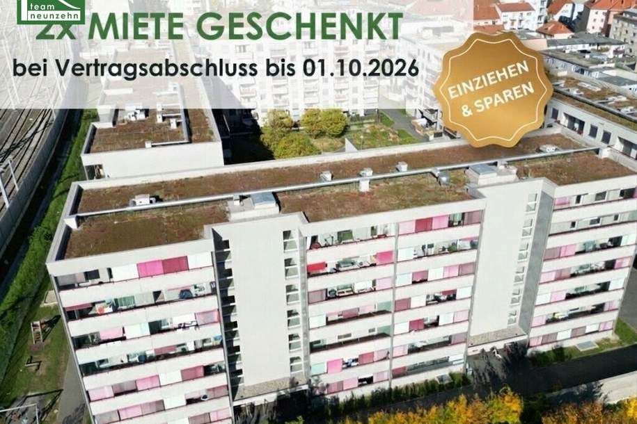 Gut geschnittene 2-Zimmer-Wohnung in zentraler Lage - Ihr neues Zuhause am Eggenberger Gürtel!, Wohnung-miete, 763,99,€, 8020 Graz(Stadt)