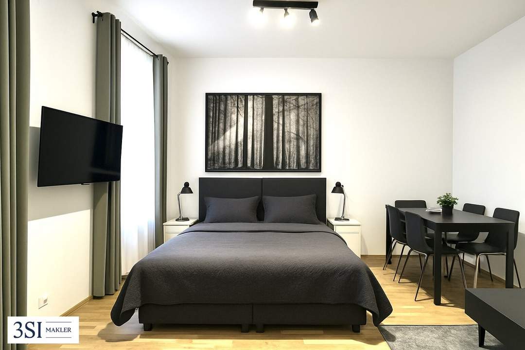 Citynah & ruhig – stilvolle 1-Zimmer-Wohnung zum Innenhof