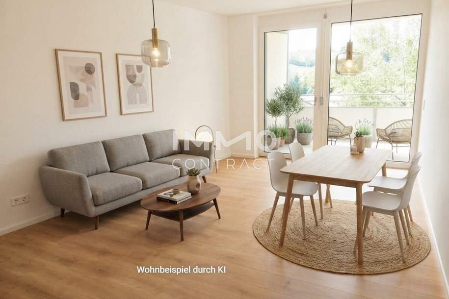 Erstbezug in 3264 Reinsberg: Wohnen mit Aufzug & Tiefgarage, gefördert, Miete mit Kaufoption, Wohnung-legalform.mietkauf, 510,€, 3264 Scheibbs