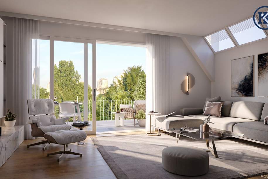 Exklusives Donau-Idyll: 56 m² Luxus-Apartment mit direktem Alte Donau-Flair – Urlaub daheim!, Wohnung-kauf, 499.000,€, 1220 Wien 22., Donaustadt