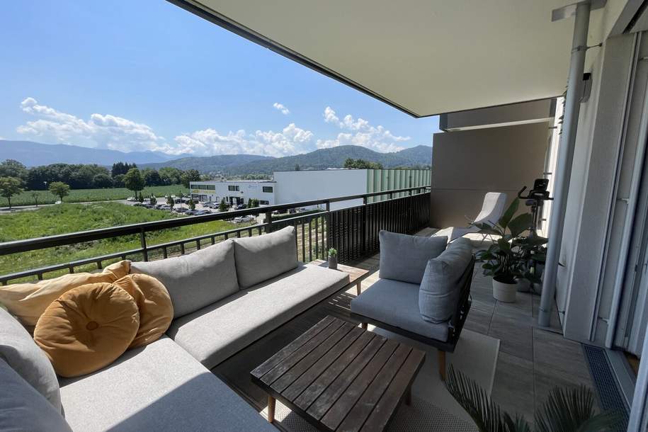 Moderne 2-Zimmer-Wohnung mit großem Balkon und Panoramablick inkl. Tiefgaragenstellplatz, Wohnung-kauf, 290.000,€, 9020 Klagenfurt(Stadt)