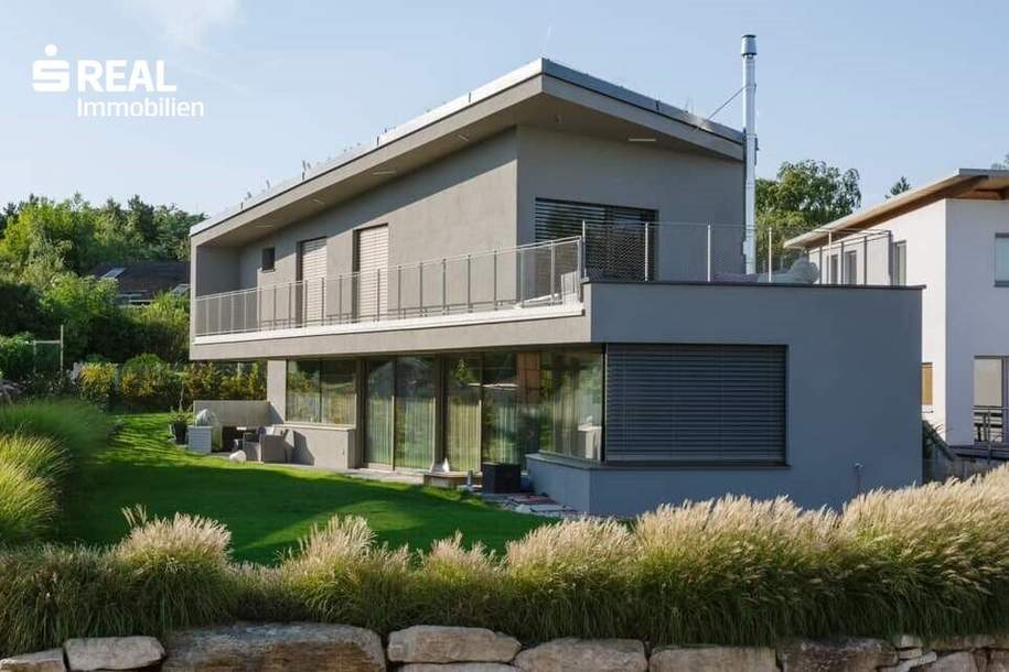 Modernes, einzigartiges Architektenhaus mit Fernblick bis zum Neusiedlersee und separater Praxis/Ordination etc., Haus-kauf, 7091 Eisenstadt-Umgebung