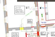 | STILVOLLE RÄUMLICHKEIT FÜR BÜRO, PRAXIS ODER DIENSTLEISTUNGSBEREICH | ZWEI ZIMMER | 2. OBERGESCHOSS | IN WUNDERSCHÖNEM ALTBAU - PALAIS | ZENTRALE LAGE