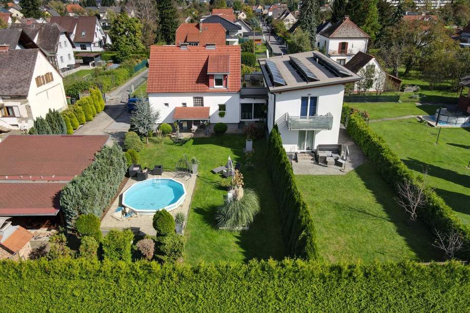 Einfamilienhaus mit Pool und Garten + Zinshaus mit 4 Wohnungen!, Haus-kauf, 869.000,€, 8053 Graz(Stadt)