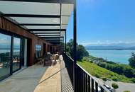 Privates Wörthersee-Panorama auf höchstem Niveau – Penthouse in der Villa Onda mit Sauna & 2xTG