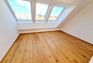 Wohnen mit Schlossblick! Exklusive Dachgeschoss-Perle mit viel Grün und Privatsphäre + 3 Zimmer + Nachhaltige Erdwärme + Höchste Qualität!