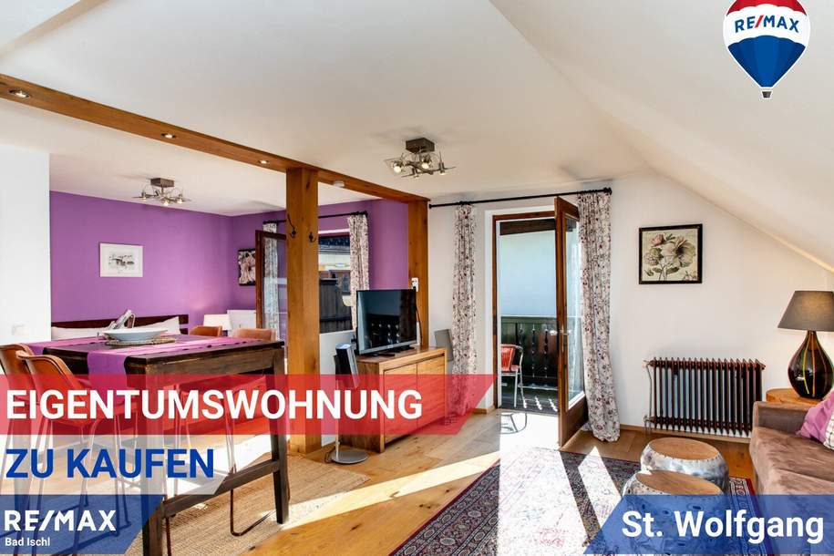 Vollmöblierte Garconnière mit Balkon in St. Wolfgang im Salzkammergut – perfekt als Zweitwohnsitz oder zur touristischen Vermietung, Wohnung-kauf, 420.000,€, 5360 Gmunden