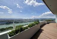 TOP-möbliertes Apartment mit Rundumblick &amp; Goodies (Gym, Pool, Spa, Lounges, Doorman): Neubau-Erstbezug Neue Donau
