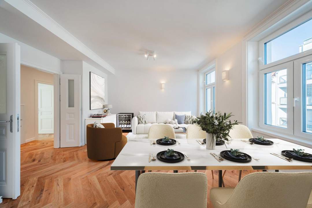 Heller 3-Zimmer-Erstbezug mit Loggia in den ruhigen Innenhof