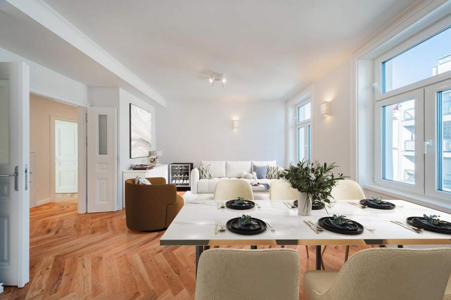 Heller 3-Zimmer-Erstbezug mit Loggia in den ruhigen Innenhof, Wohnung-kauf, 523.000,€, 1050 Wien 5., Margareten