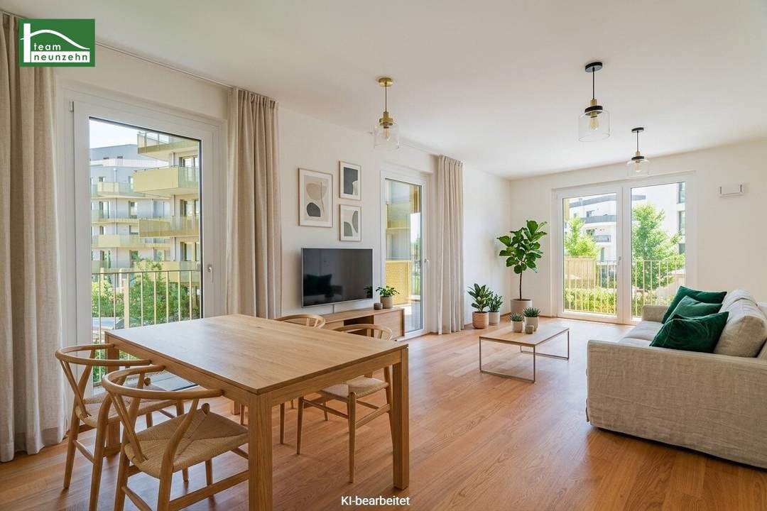 Traumhafte 3-Zimmer-Wohnung im energieeffizenten Neubauprojekt Hirschfeld - Naturnah wohnen