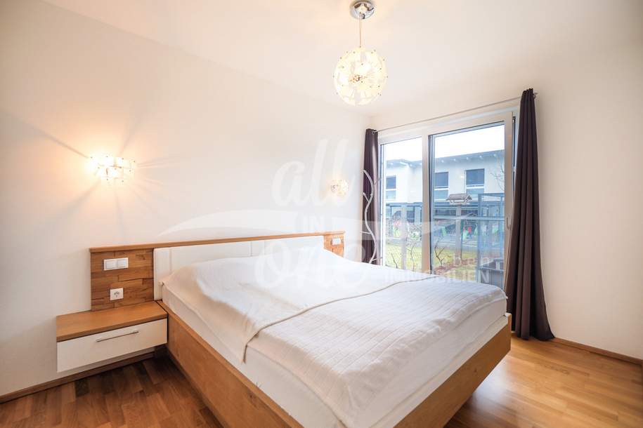 VIKTRING: Exklusive Gartenwohnung mit 2 TG-Parkplätzen inkl. Möblierung, Wohnung-kauf, 496.000,€, 9020 Klagenfurt(Stadt)