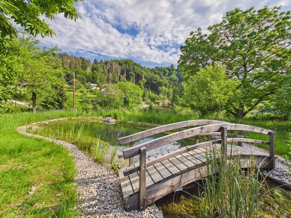 Ruheoase in Ebenthal-Radsberg – Einfamilienhaus mit 3.000 m² Gartenparadies, Naturteich & Selbstversorgerfläche