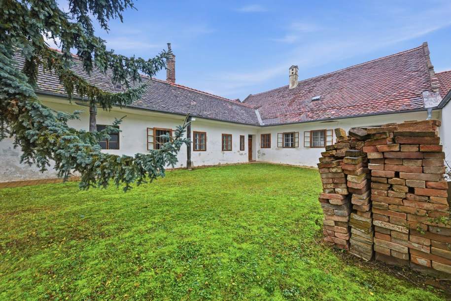 TIERFREUNDE UND RUHESUCHENDE AUFGEPASST! HISTORISCHER BAUERNHOF IM WEINVIERTEL!, Haus-kauf, 129.000,€, 2020 Hollabrunn