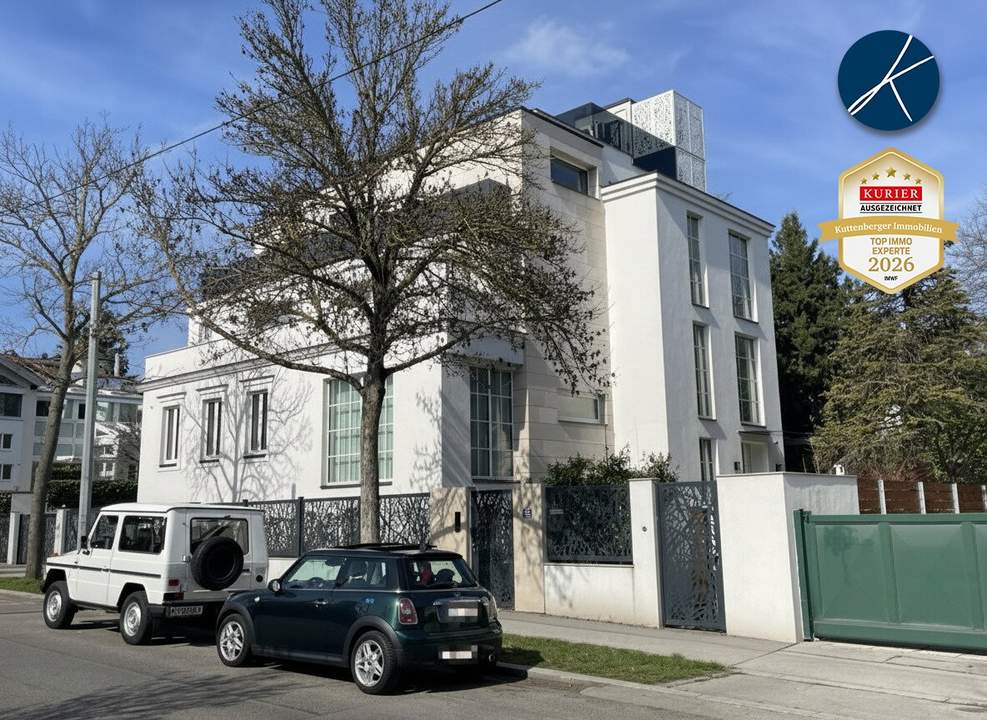 Luxusvilla am Roten Berg 334m², 2 Terrassen, 2 Garagen in 1130 Wien – Traumhaus!