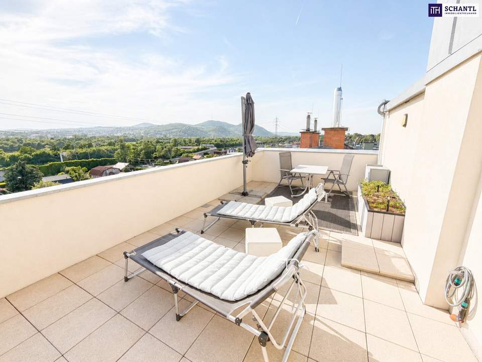 Sonnenuntergänge über Wien – Exklusive Dachgeschoss-Maisonette mit Kahlenbergblick!