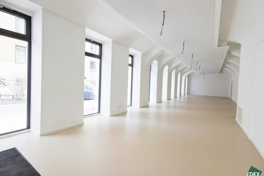 Erstbezug nach Sanierung: Großes, helles Ecklokal im 6.Bezirk, Gewerbeobjekt-miete, 2.605,27,€, 1060 Wien 6., Mariahilf