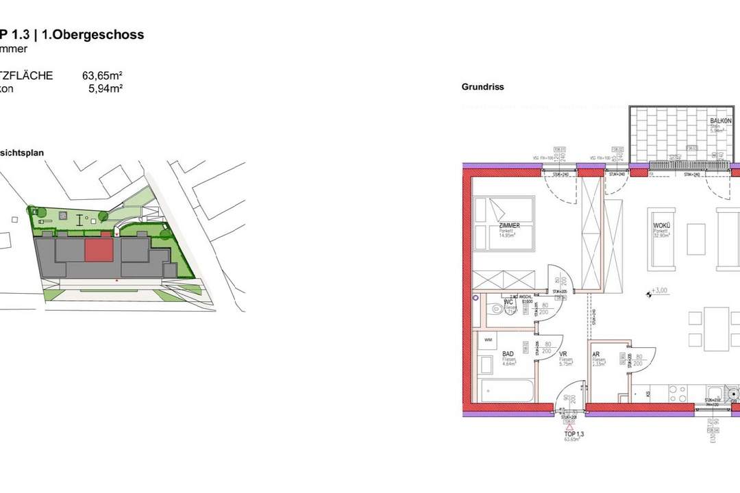 Ausgezeichnete 2 Zimmerwohnung in zentraler Lage zu vermieten