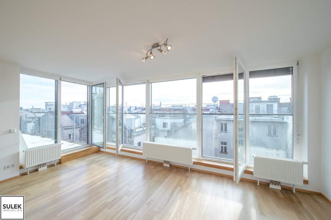 Luxuriöse DG-Maisonette mit 360°-Rundum-Wienblick & Terrassen in 1050 Wien – ab sofort