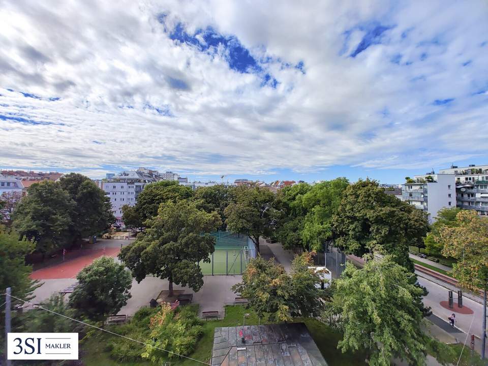 Baubewilligter Rohdachboden in zentraler Lage von Favoriten mit Blick auf den Laubepark