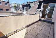 GONZAGAGASSE, BÖRSE-NÄHE, klimatisiertes 122 m2 Dachgeschoss mit 8 m2 Terrasse, 3 Zimmer, Komplettküche, 2 Bäder, Parketten