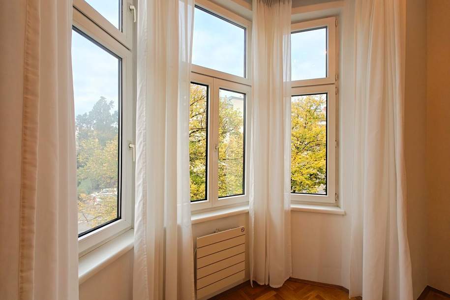 Nähe Hugo-Wolf-Park: Charmante Altbauwohnung mit Erker + Gegliederte Fassade + zentraler Grundriss + Familien- und WG-Geeignet, Wohnung-kauf, 398.000,€, 1190 Wien 19., Döbling