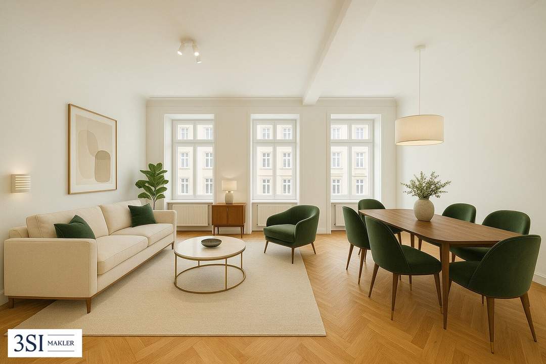 Lichtdurchflutet &amp; luxuriös: Sanierter Altbau-Erstbezug mit Balkon