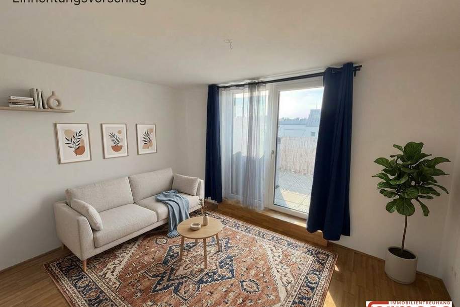 Moderne 2-Zimmer-Terrassenwohnung in 1200 Wien, 6. Stock, mit Fußbodenheizung!, Wohnung-miete, 1.049,00,€, 1200 Wien 20., Brigittenau