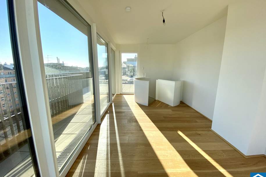 Wunderschöne Dachgeschosswohnung mit großer Terrasse und Wintergarten!, Wohnung-miete, 1.989,64,€, 1210 Wien 21., Floridsdorf