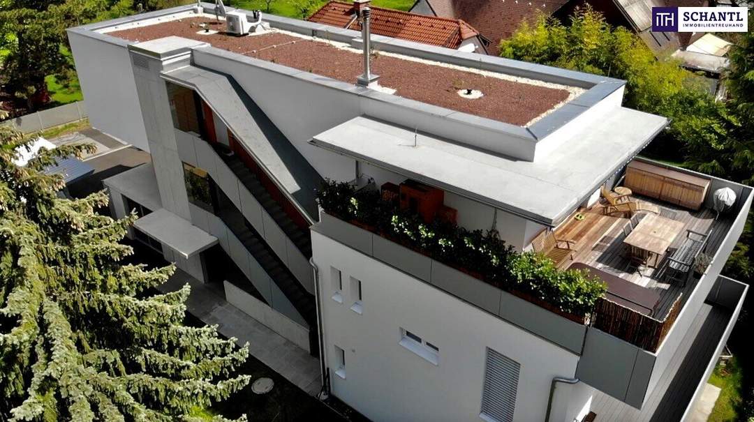 Exklusives Penthouse mit Luxusküche, Traumterrasse und 3 verschließbaren Carports in 8010 Graz - absolute Ruhelage!