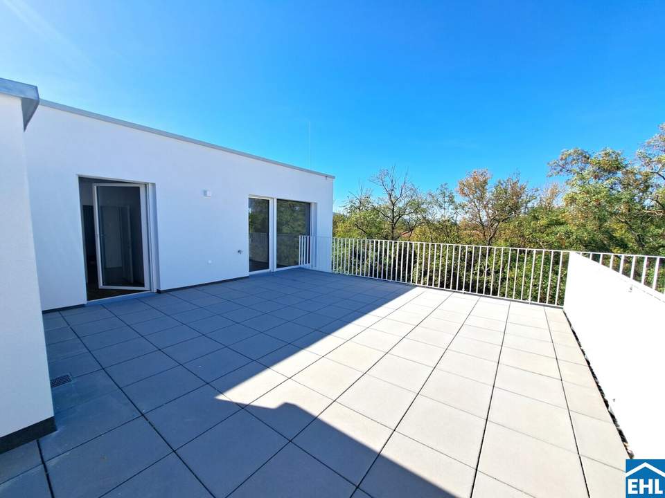 Dachterrassentraum mit Grünblick: 3 Zimmer-Neubauwohnung in Stammersdorf