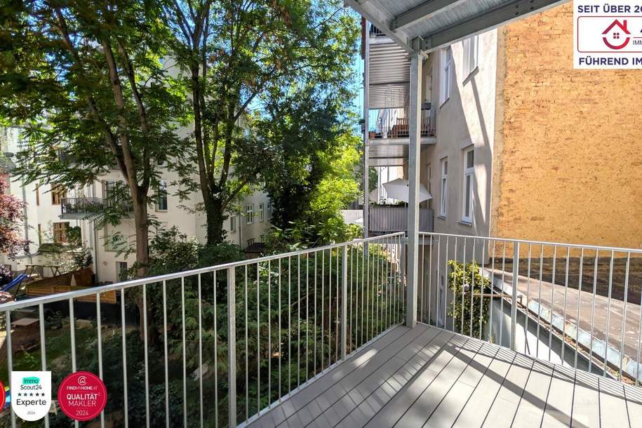 Modernsanierte Altbau-Oase mit märchenhaftem 8m² Balkon | 1140 Wien, Wohnung-kauf, 249.000,€, 1140 Wien 14., Penzing